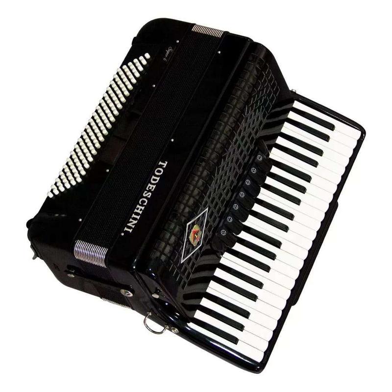 Acordeon 41 teclas e 120 baixos preto com bag yw827 todeschini